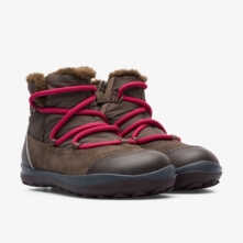 Camper Dark Brown Boots Kids - Peu Pista Online Ireland | LXUGC9087